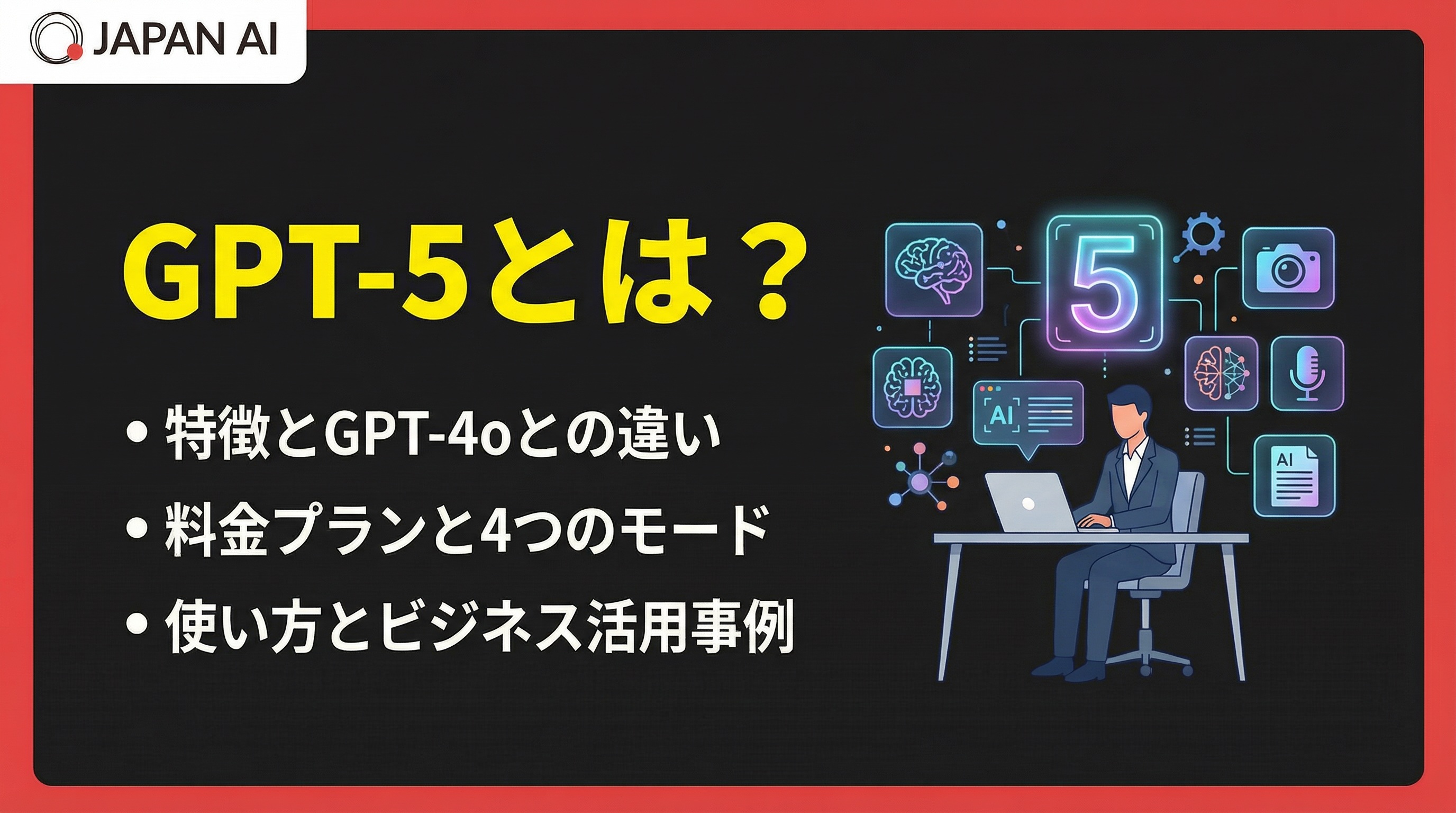 GPT-5とは？特徴・料金・使い方・GPT-4oとの違いをわかりやすく解説